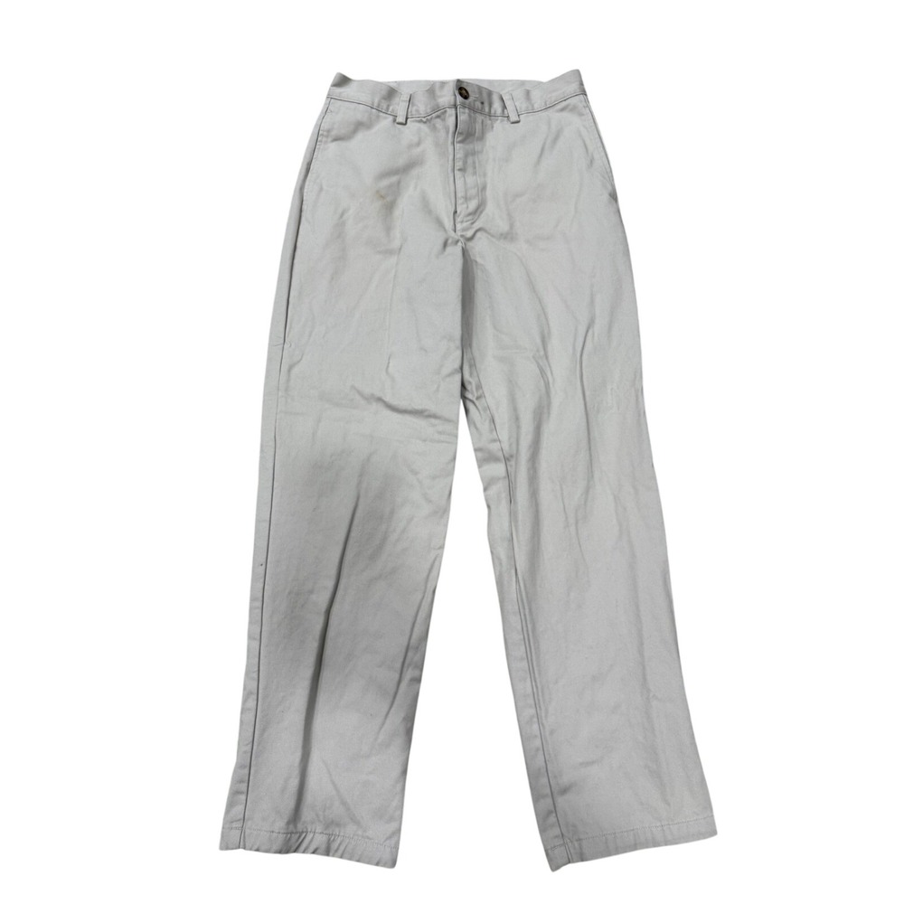 LL Bean Mens 30x30 Natural Fit Flannel Lined Chinos Khaki Cotton Pants 162385‎